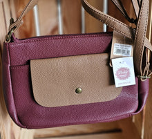 Lade das Bild in den Galerie-Viewer, Kompakte Crossbody – kleine Schultertasche mit Zip-Top & Frontfach (ca. 24×17×6 cm) – mehrere Farben