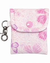 Lade das Bild in den Galerie-Viewer, Handgenähtes Täschchen mit Karabiner | Baumwolle 7 x 9cm | AirPods-Hülle & Mini-Organizer – für Kopfhörer, Tampons, Geld, Einkaufschips