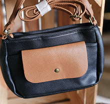 Lade das Bild in den Galerie-Viewer, Kompakte Crossbody – kleine Schultertasche mit Zip-Top & Frontfach (ca. 24×17×6 cm) – mehrere Farben