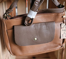 Lade das Bild in den Galerie-Viewer, Kompakte Crossbody – kleine Schultertasche mit Zip-Top & Frontfach (ca. 24×17×6 cm) – mehrere Farben