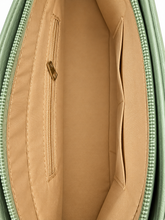 Load image into Gallery viewer, Satchel / Top-Handle-Handtasche – Kunstleder, Frontfach & Schulterriemen (34×21×12 cm) – Schwarz, Apricot, Salbei – 20 €