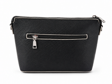 Lade das Bild in den Galerie-Viewer, Crossbody Bag Damen – Camel & Schwarz – Strukturkunstleder, 2 Gurte, kompakt & stylisch