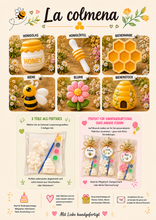 Lade das Bild in den Galerie-Viewer, Gipsfiguren Bastelset Bienenwelt - La colmena | Als fertiges 3er-Set | Auf Wunsch personalisierbar