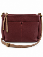 Load image into Gallery viewer, Kompakte Crossbody – kleine Schultertasche mit Zip-Top & Frontfach (ca. 24×17×6 cm) – mehrere Farben