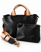 Cargar imagen en el visor de la galería, Kunstledertasche mit Kosmetiktasche & Schulterriemen – Vintage Style