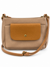 Load image into Gallery viewer, Kompakte Crossbody – kleine Schultertasche mit Zip-Top & Frontfach (ca. 24×17×6 cm) – mehrere Farben