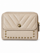 Cargar imagen en el visor de la galería, Geldbeutel Damen – Creme / Taupe / Dunkeltaupe / Camel/ Schwarz – kompakt, elegant, Magnetverschluss & extra Fächer