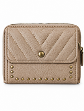 Cargar imagen en el visor de la galería, Geldbeutel Damen – Creme / Taupe / Dunkeltaupe / Camel/ Schwarz – kompakt, elegant, Magnetverschluss & extra Fächer