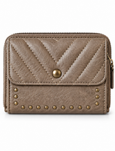Cargar imagen en el visor de la galería, Geldbeutel Damen – Creme / Taupe / Dunkeltaupe / Camel/ Schwarz – kompakt, elegant, Magnetverschluss & extra Fächer
