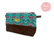Lade das Bild in den Galerie-Viewer, Kosmetiktasche/Kosmetikbeutel/Kulturbeutel aus beschichtetem Stoff und Kunstleder