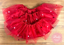 Lade das Bild in den Galerie-Viewer, Tüllrock, Tuturock, Tutu, mit Pompons und Glitzerlook für Kinder und Babys, Geburtstagsparty, Ballerina, Fotoshooting, Verkleidung