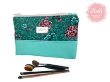 Lade das Bild in den Galerie-Viewer, Kosmetiktasche/Kosmetikbeutel aus beschichtetem Stoff und Kunstleder