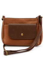 Load image into Gallery viewer, Kompakte Crossbody – kleine Schultertasche mit Zip-Top &amp; Frontfach (ca. 24×17×6 cm) – mehrere Farben
