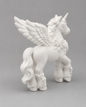 Charger l'image dans la galerie, El unicornio – Einhorn Gipsfigur zum Bemalen | Kreativset mit 1 Figur, 2 Pinseln &amp; 6 Farben
