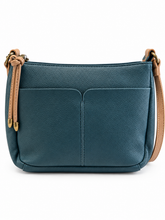 Load image into Gallery viewer, Kompakte Crossbody – kleine Schultertasche mit Zip-Top &amp; Frontfach (ca. 24×17×6 cm) – mehrere Farben

