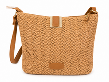 Lade das Bild in den Galerie-Viewer, Geflochtene Umhängetasche in Camel – leichte Sommertasche | 27 × 21 cm (Kopie)
