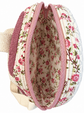 Lade das Bild in den Galerie-Viewer, Handgemachter Kinderrucksack mit Katzenmotiv aus Waffelpique – Rosa
