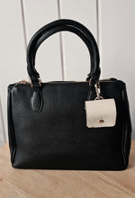 Load image into Gallery viewer, Elegante Handtasche aus Kunstleder – Bordeaux | Schwarz – 33×28×10 cm – Alltag &amp; Büro
