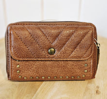 Lade das Bild in den Galerie-Viewer, Geldbeutel Damen – Creme / Taupe / Dunkeltaupe / Camel/ Schwarz – kompakt, elegant, Magnetverschluss &amp; extra Fächer
