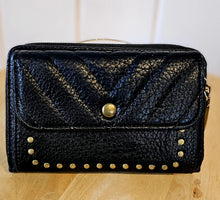 Lade das Bild in den Galerie-Viewer, Geldbeutel Damen – Creme / Taupe / Dunkeltaupe / Camel/ Schwarz – kompakt, elegant, Magnetverschluss &amp; extra Fächer
