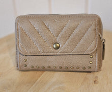 Lade das Bild in den Galerie-Viewer, Geldbeutel Damen – Creme / Taupe / Dunkeltaupe / Camel/ Schwarz – kompakt, elegant, Magnetverschluss &amp; extra Fächer
