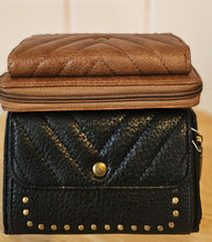 Lade das Bild in den Galerie-Viewer, Geldbeutel Damen – Creme / Taupe / Dunkeltaupe / Camel/ Schwarz – kompakt, elegant, Magnetverschluss &amp; extra Fächer
