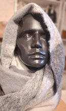 Lade das Bild in den Galerie-Viewer, Kuschelschal grau meliert – 195 x 55 cm, extra weich, 100% Polyester
