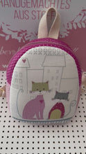 Laden und Abspielen von Videos im Galerie-Viewer, Kindergartenrucksack Kinder – Mini Rucksack mit Katzenmotiv | Waffelpique &amp; Baumwolle | handgemacht | Kita &amp; Vorschule Geschenk
