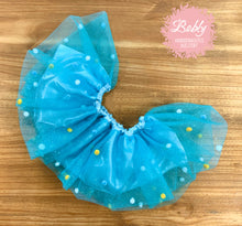 Lade das Bild in den Galerie-Viewer, Tüllrock, Tuturock, Tutu, mit Pompons und Glitzerlook für Kinder und Babys, Geburtstagsparty, Ballerina, Fotoshooting, Verkleidung
