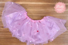 Lade das Bild in den Galerie-Viewer, Tüllrock, Tuturock, Tutu, mit Pompons und Glitzerlook für Kinder und Babys, Geburtstagsparty, Ballerina, Fotoshooting, Verkleidung
