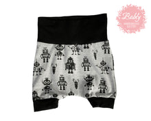 Cargar imagen en el visor de la galería, Kurze Pumphose Jersey &quot;Roboter&quot;, Größe 50/56, 62/68 und 98/104, Short
