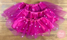 Lade das Bild in den Galerie-Viewer, Tüllrock, Tuturock, Tutu, mit Pompons und Glitzerlook für Kinder und Babys, Geburtstagsparty, Ballerina, Fotoshooting, Verkleidung
