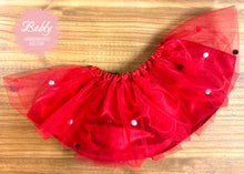 Lade das Bild in den Galerie-Viewer, Tüllrock, Tuturock, Tutu, mit Pompons und Glitzerlook für Kinder und Babys, Geburtstagsparty, Ballerina, Fotoshooting, Verkleidung
